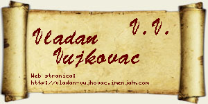 Vladan Vujkovac vizit kartica
